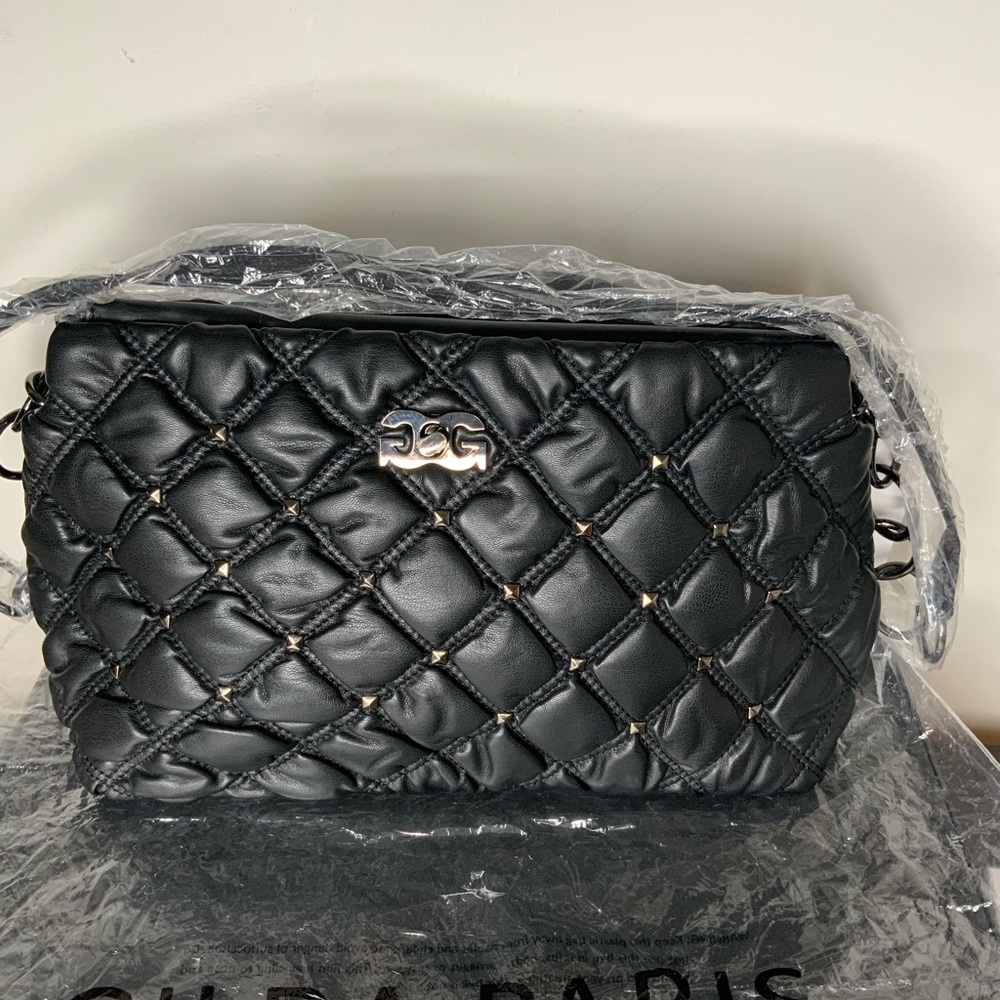 Gilda Paris Quilted Black Shoulder Bag - Picture 5 of 5
